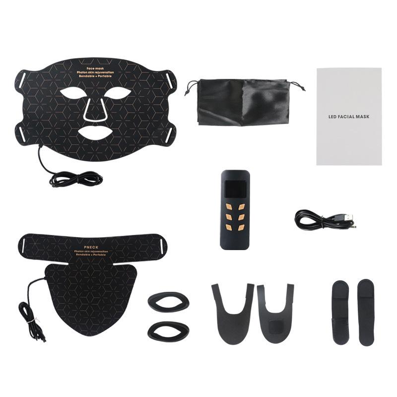 LED 4-Color Beauty Mask with 480 Lamps for Skin Brightening and Red Light Therapy