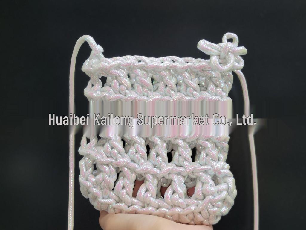 3mm Round Gold/Silver Hand-Woven Crochet Cord with Core and Silver Thread for Decoration