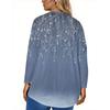 Damenmode Große Größe Rundhals Langarm Casual Print Lose Pullover Top