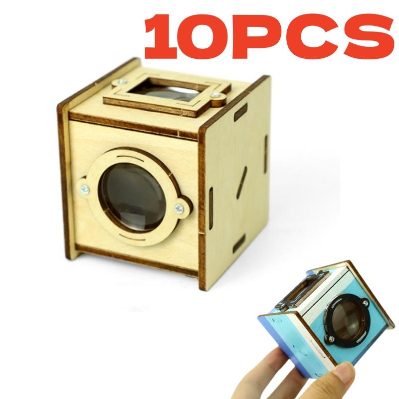 Wooden Science Technology Small Maker Diy Waist Flat Viewfinder Optical Steam Physics Experiment Toy Student Handicraft