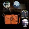 Whatna Antique-Style Tanned Natural Cowhide Leather Shoulder Bag for Men, Crossbody Bag, Chest Bag, Fits iPad 10.5, Genuine Leather, Small Business