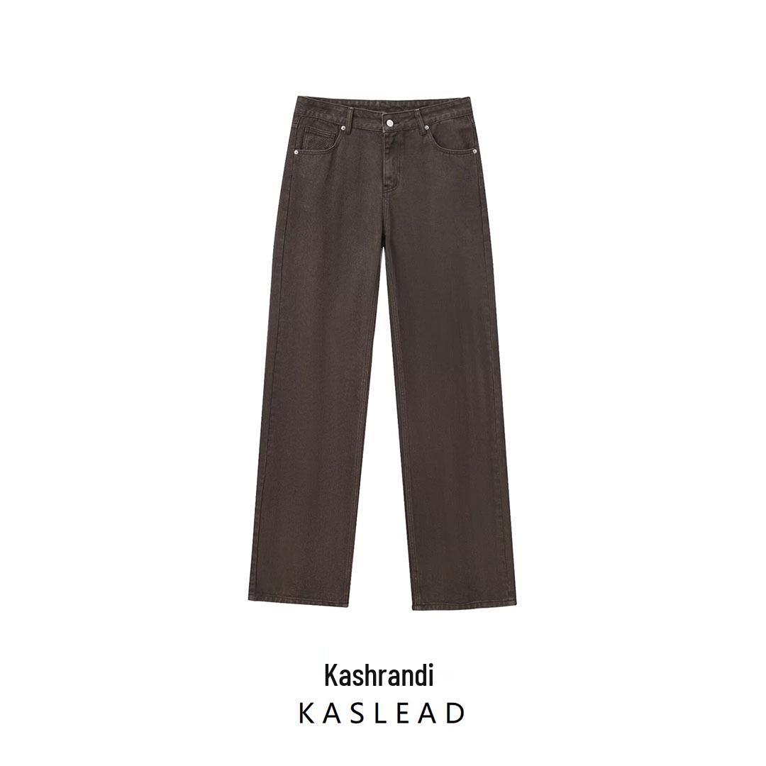 

2024 Autumn Women s European & American Style High Waist Loose Casual Denim Pants XS
