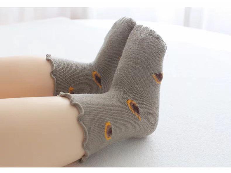 Baumwoll-Babysocken für Neugeborene bis 1 Jahr - Dünn, Lockerer Bund, Wadenhoch, für Frühling & Herbst