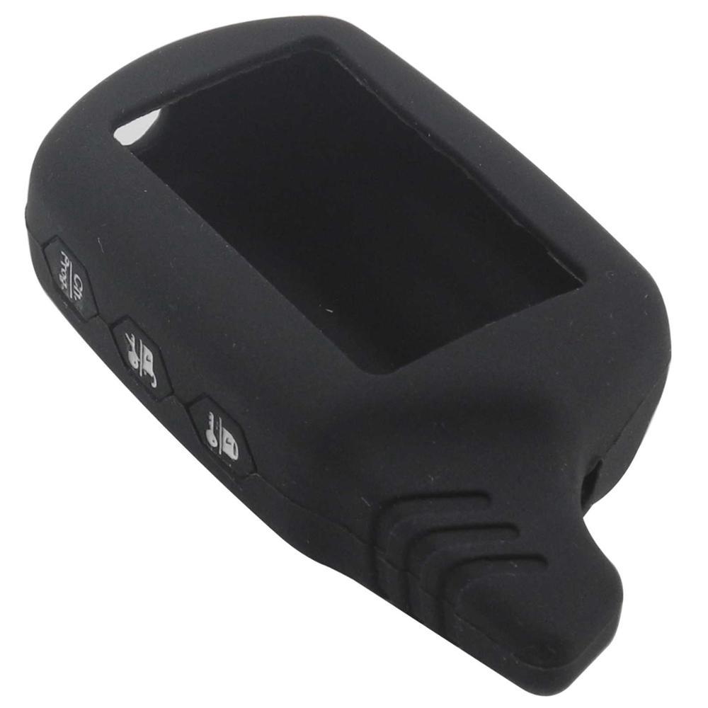 

jingyuqin Брелок Panther Силіконовий Чохол-Кришка Для Оригінальної Автомобільної Сигналізації Starline B9/B91/B6/B61/A91/A61/V7 з LCD Двостороннім Пультом чорний