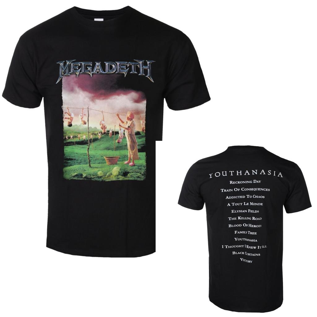 Retro Megadeth Graphic Cotton Tshirt Unisex Summer Short Sleeve Fashion Brand Tee Luxury Casual Vintage Tees