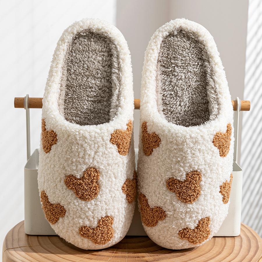Cartoon Mouse Cute Interesting Winter Women Slippers Indoor Anti-slip Soft Sole Comfy Causal Bedroom Dormitory Cotton Homeshoes