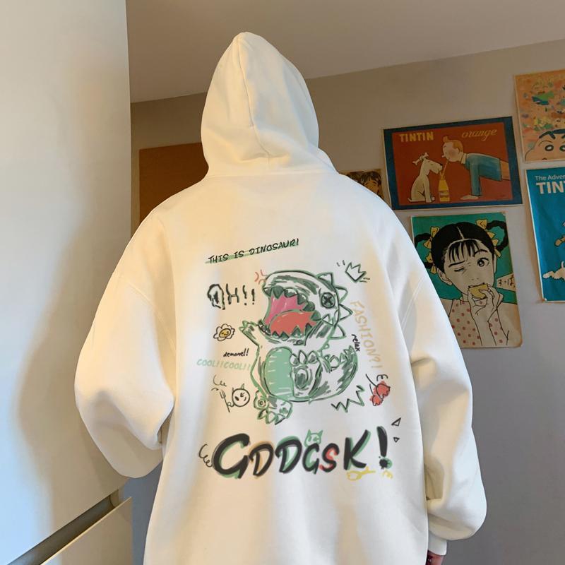 Men's Plus Size Fleece-Lined Hooded Sweatshirt - Street Style Autumn/Winter Outerwear