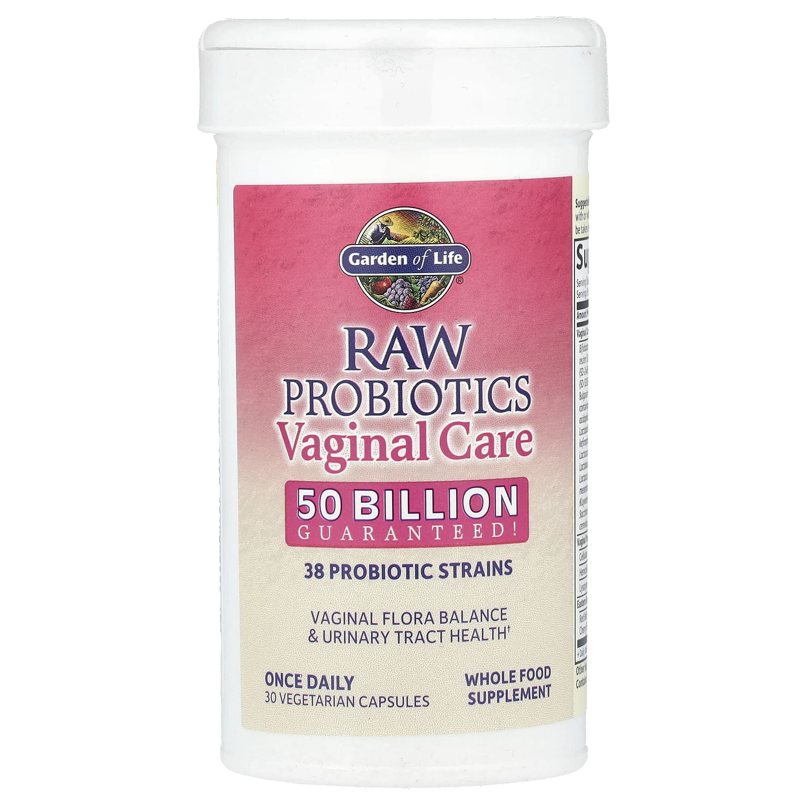 

Raw Probiotics Vaginal Care, 30 Veggie Capsules