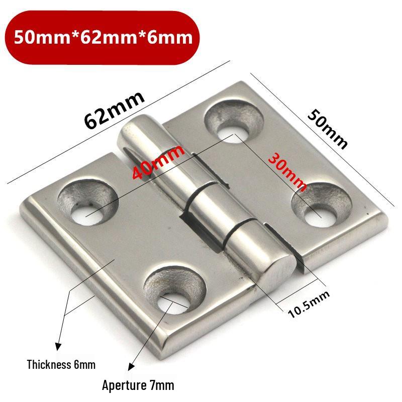 304 Stainless Steel Heavy Duty Industrial Flat Opening Thickened Mechanical Equipment Load-Bearing Hinge