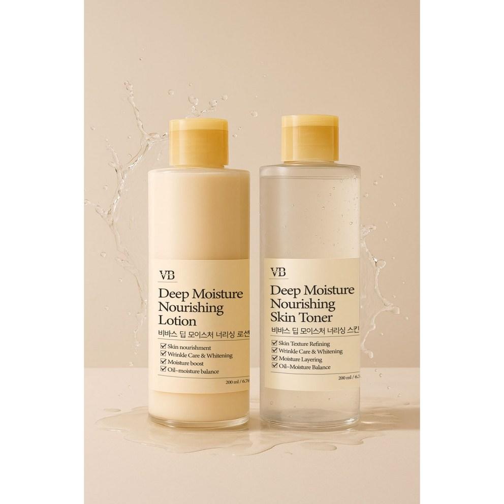 [Vivas] Deep Moisture Nourishing Skin Lotion Set, 1 Set