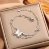 New Exaggerate Geometry Irregular Hollowed-Out Cross Open Mouth Bangle for Woman  Adjustable Bracelet Paty Zircon Daily Wear
