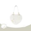PU Heart Lolita Handbag with Bow Decor Two Sizes Japanese Kawaii Shell Purse Pink Messenger Bag Casual PU Bag