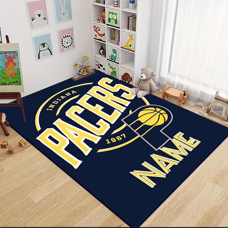 Custom Name Pacers Basketball Legacy Carpet Rug Customizable Soft Washable Anti-Slip Home Living Room Sofa Mats Personalized Rug. 0909295