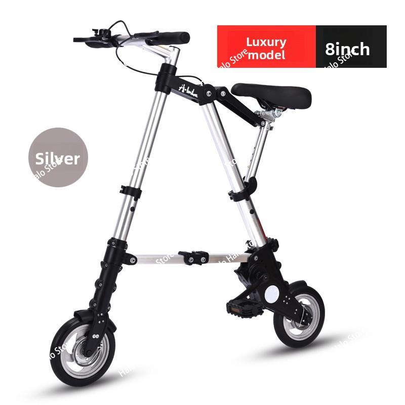 10 Inch ABike Folding Bike 8 Inch Mini Portable Pedal Bicycle Ultra Compact Lightweight Commuter Bike