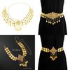 Metal Waist Chain For Women With Diamond Hollow Design And Coin Tassels For Summer Fashion Accessory