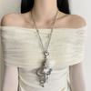 Harajuku Musical Notes Necklace Y2K Furball Wing Chain Choker Heart Pendant Necklace  Subculture