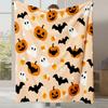 2025 New Cartoon Cute Pumpkin Little Ghost Printed Blanket Autumn and Winter Comfortable Warm Blanket Holiday Gift
