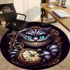 1pc Time Cat Office Round Area Rug, Indoor Mat Suitable For Office, Under Office Chairs Bedroom Living Room Home Decor, Room Deco