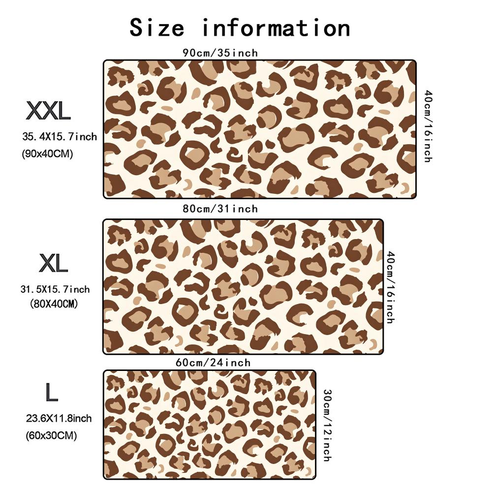 Leopard Print Mousepad Xxl Girl Pad Keyboards Mat Rubber Gaming Mousepad Desk Mat Size For Large Edge Locking Game Keyboard Pad