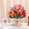 3D Pop-Up Blumenstrauß Grußkarte Sonnenblume Lilie Tulpe Nelke Blumenstrauß Karte für Muttertag Lehrertag Abschluss Jahrestag Geburtstag
