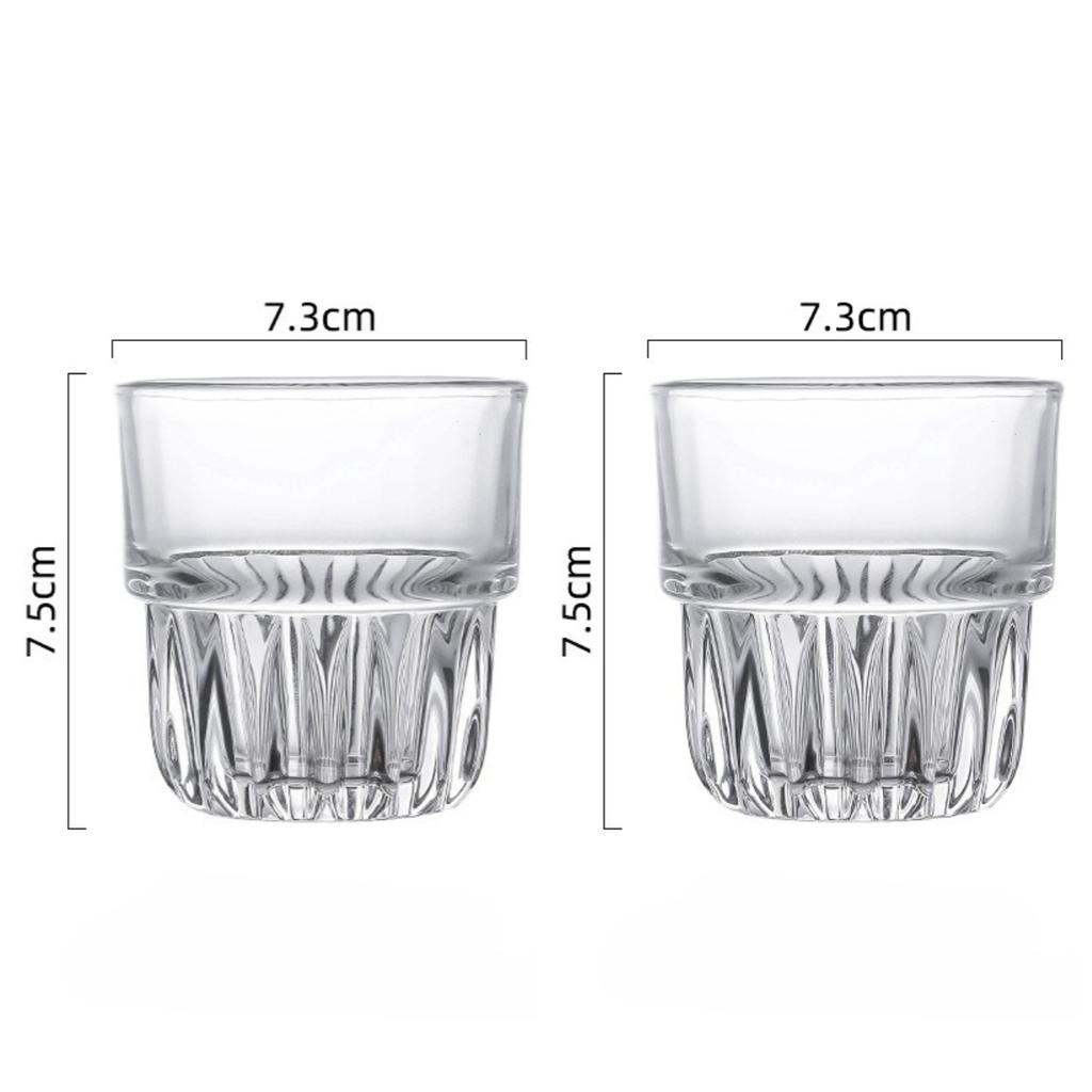 2pcs Vintage Cold Brew Coffee Cup Creative Coffee Mug Trendy Thickened Glass Cup Latte Mocha Espresso Mugs Best Christmas Gift