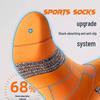 Men's Marathon Performance Running Socks - Thickened Terry Bottom, Wear-Resistant, Ideal for Basketball & Badminton Sports