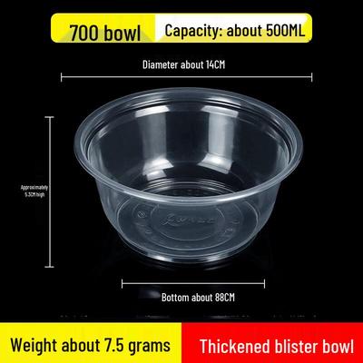 ZISIZ Disposable Plastic Takeaway Bowls with Lids