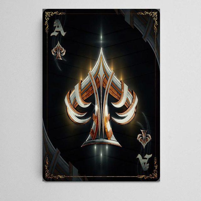 Ace Of Spade Card Poker Poster Jack Queen And King Playing Cards Art Canvas Painting Print Picture For Living Room Home Decor