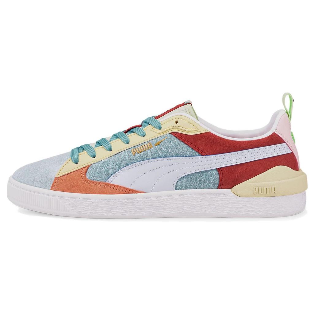Puma Suede Block Wt Foam Strip 2 Sports Patchwork Low-Top Sneakers Unisex Sneakers Blue Red White 383895-02