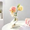Geometric Art S-shaped Twisted Vase 3D Printed Desktop Pen Holder Nordic Style Flower Rack  Office