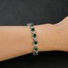Female Versatile Niche High-End Jewelry Temperament Gorgeous Gold-Plated Green Jewelry Bracelet