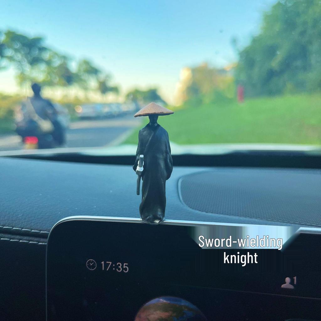 Hanjiang Ancient Knight Swordsman Car Ornament - Center Console Display