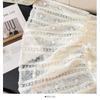 Elegant French Crochet Lace A-Line Midi Skirt for Women - High Waist, Autumn 2025 Collection