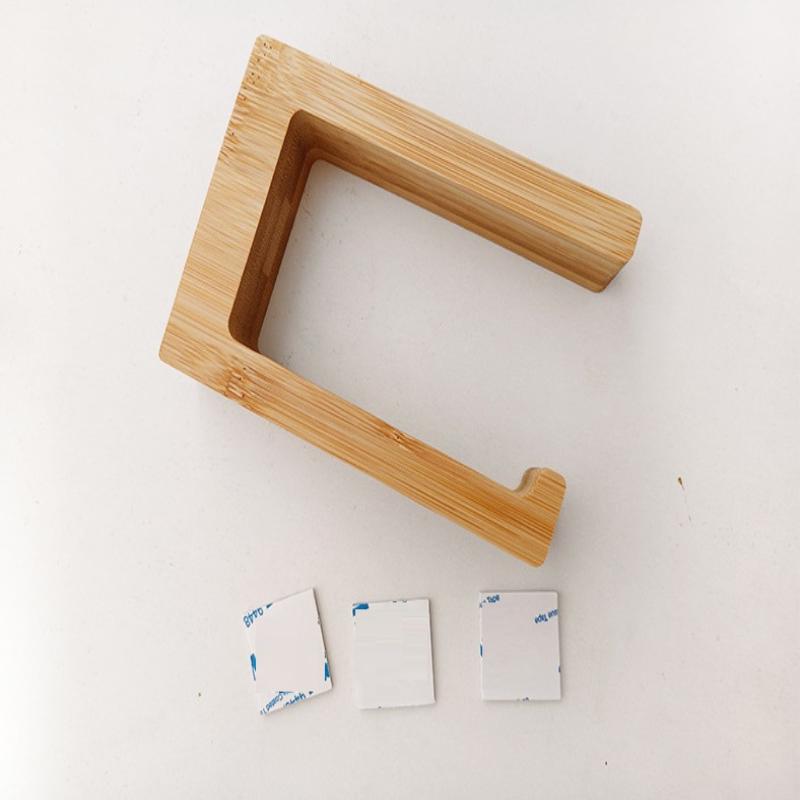 Toilet Paper Holder Bamboo Mounted Waterproof Wall-Mounted No Drill Shelf Toilet Storage Bathroom Organizer Bathroom