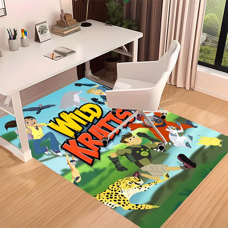 Wild Kratts Printed Absorbent Washable Carpet, Non-Slip Bathroom Mats, Kitchen Rugs, Yoga Mat,Living Room Entrance, Camping Picnic Rugs