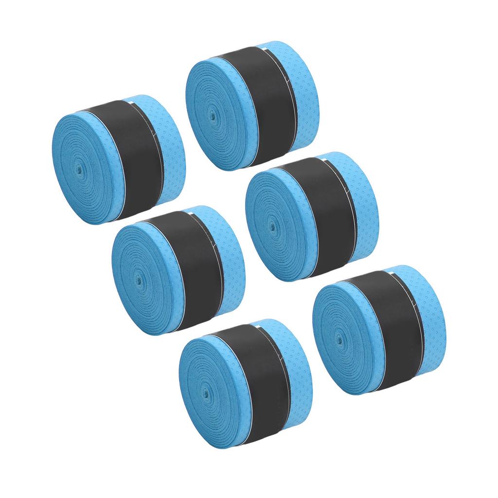 6Pcs Tennis Racket Grip Tape PU Frosted Anti Skid Sweat Absorption Badminton Racket Tape Sports