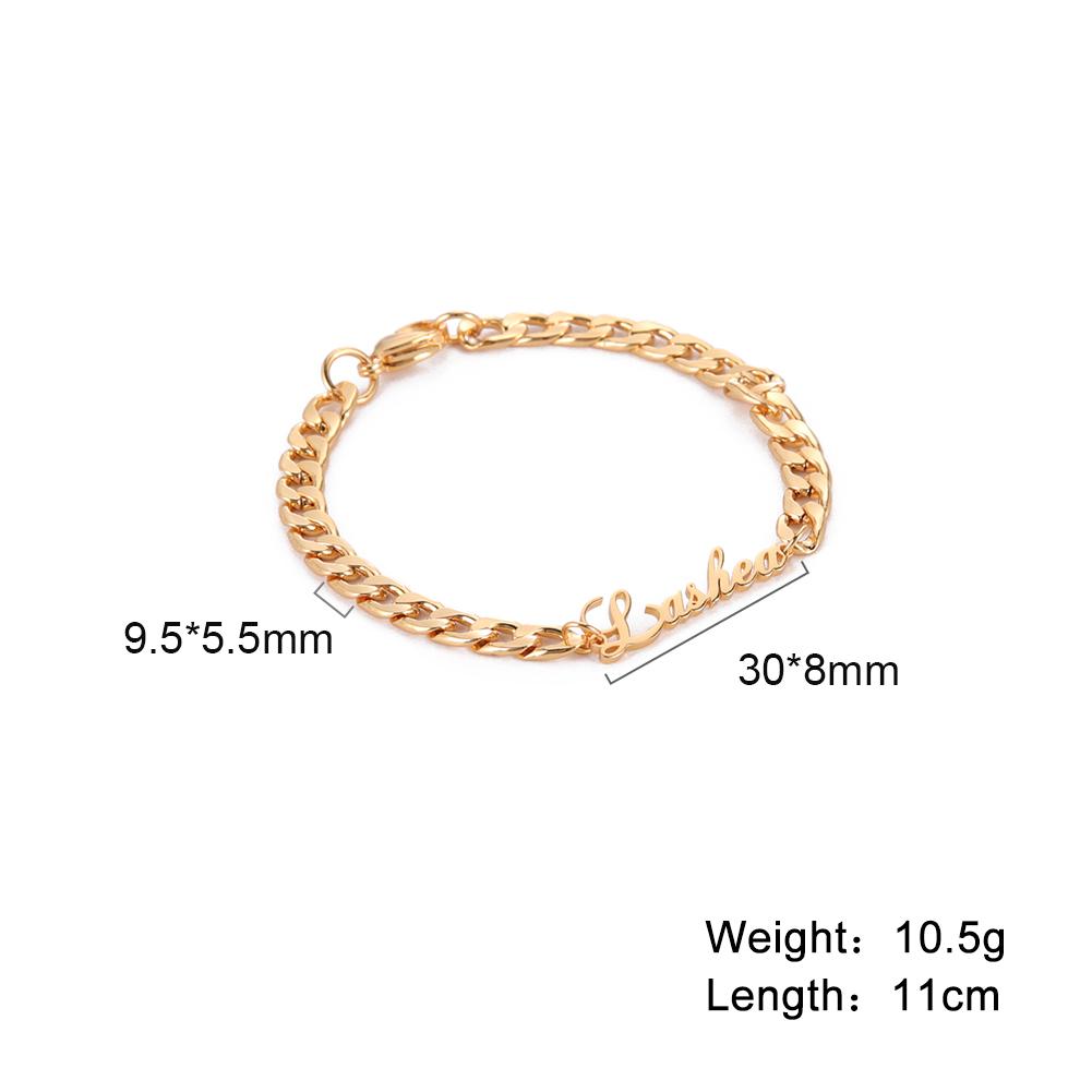 Cuban Chain Custom Name Bracelet Men Women Personalized Name Bracelets Stainless Steel Jewelry Customized Gifts 2026 New Trend
