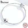 BAMOER Marry Me Heart Enamel Charm for Women Original Silver Bracelet 925 Sterling Silver Jewelry