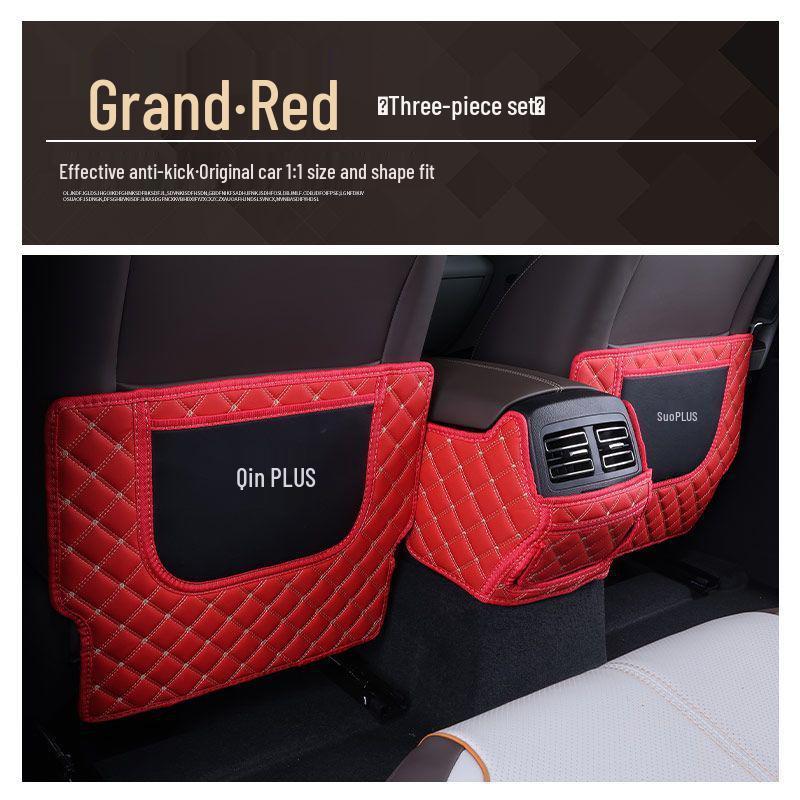 

BYD Qin PLUS Rear Seat Anti-Kick Mat with Armrest Box Protection