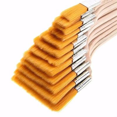 12Pcs Art Brushes Nylon Paint Brush Set High Quality Synthetic Bristles for Acrylic Oil Watercolor Drawing and Art Supplies