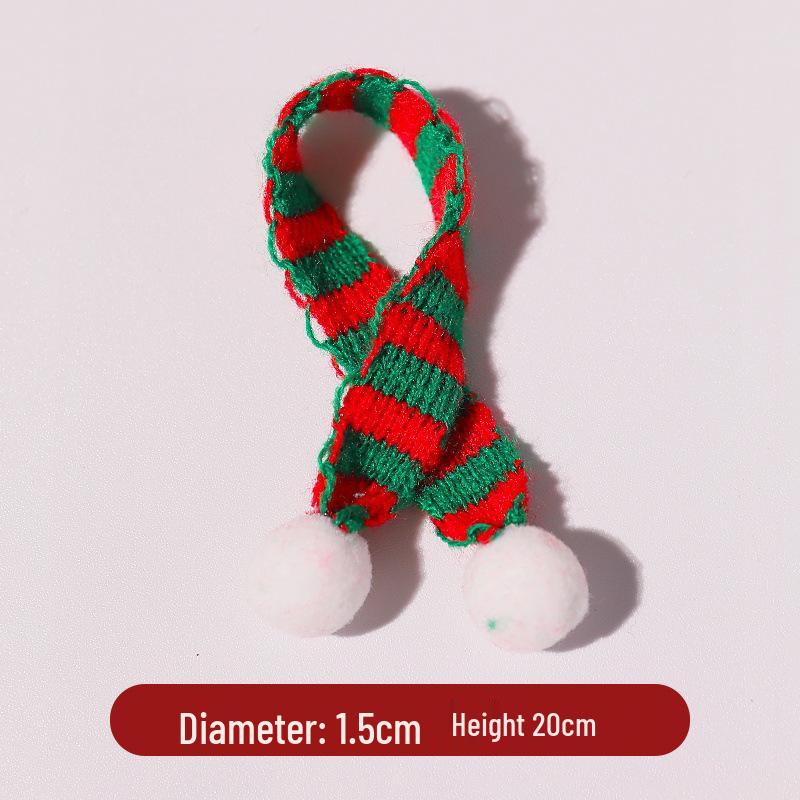 Mini Red Woolen Christmas Hat Hair Clip - Cute Dress-Up Accessory for Wine Bottles