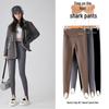 Women's High-Waisted Fleece-Lined Stirrup Yoga Pants – Warm, Thickened Base Layer with Tummy Control & Hip Lift for Autumn/Winter.