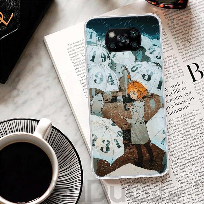 The Promised Neverland Anime Cover For Xiaomi Poco X3 X4 NFC M3 M2 M4 Pro Phone Case F3 F2 F1 Mi Note 10 Lite A3 A2 A1 CC9 Print