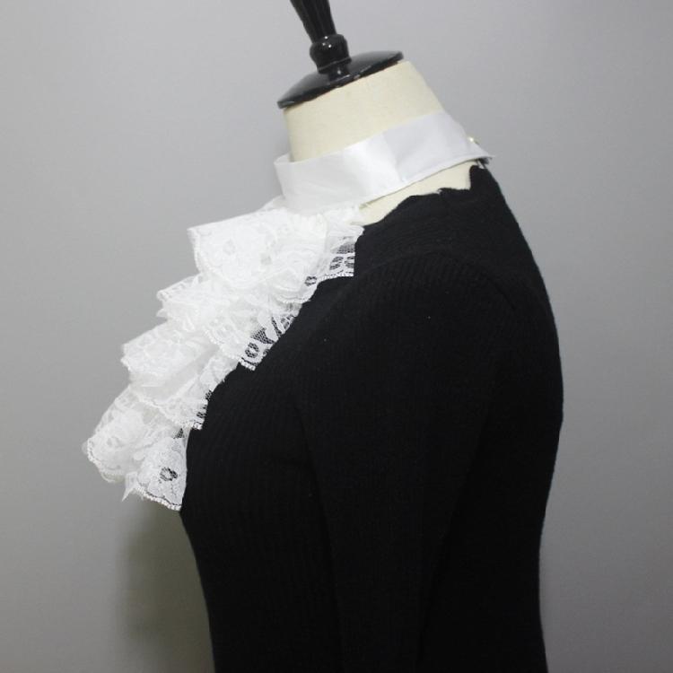 Jabot Collar Lace Wrist Cuffs Shirt Blouses Dress Removable Sleeves Ruffled Wrist Cuffs for Women Girl Photography