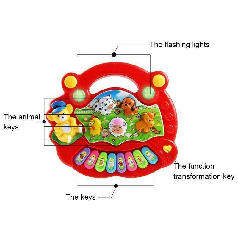 Versatile Musical Educational Animal Farm Piano Enriching Developmental Music Toy For Young Children