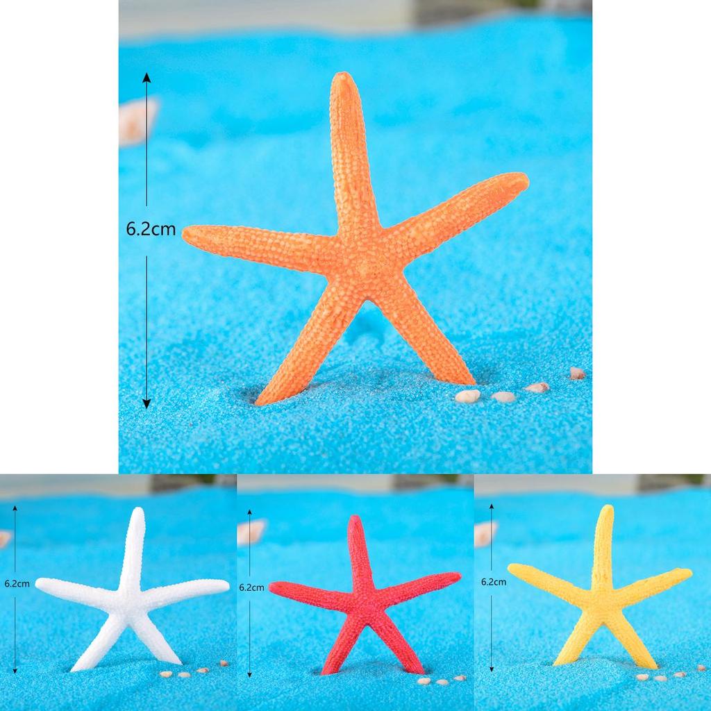 Cute Cartoon Mini Starfish Resin Ornaments For Aquarium And Fish Tank Decoration