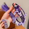 Kuromi Braided Hair Ties for Girls - Sweet Cool Boxer Braids & High Ponytail Hair Accessories.