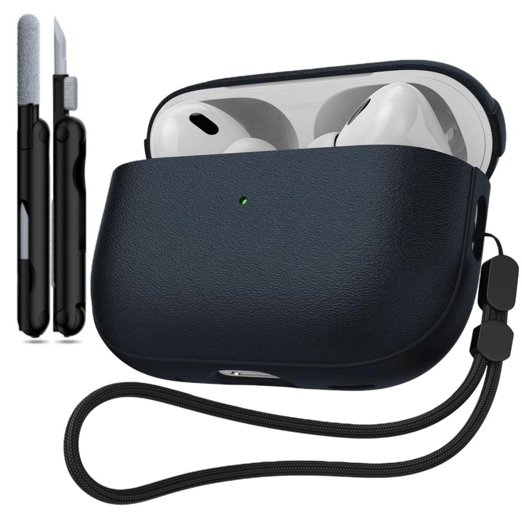 Nouveau Étui pour écouteurs AirPods Pro 3 Texture cuir Pour AirPods Pro 3ème génération Étui de protection avec cordon pour AirPods Pro3