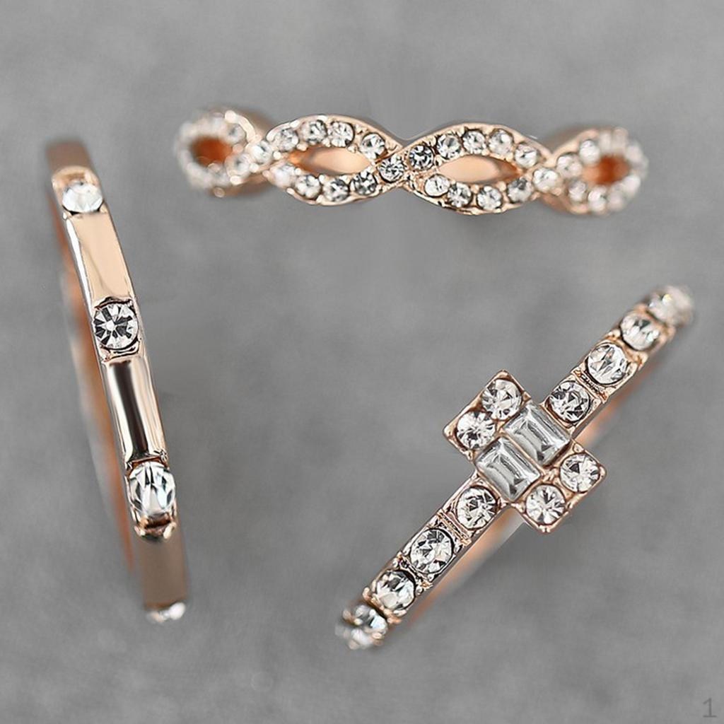 of Rings Simple Cubic Inlaid Zirconia Stackable Princess Female Jewelry, Create an Unique Stacking