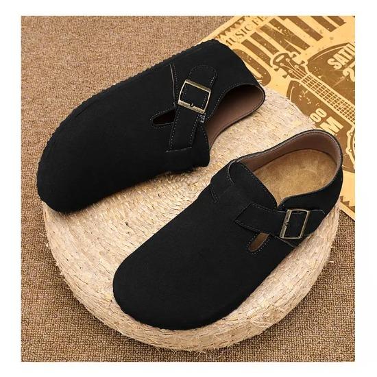 Comwarm Cork Clogs Slippers For Men Summer Slip-on House Flat Sandals Men Beach Slippers Women Cork Slippers Fashion Mules